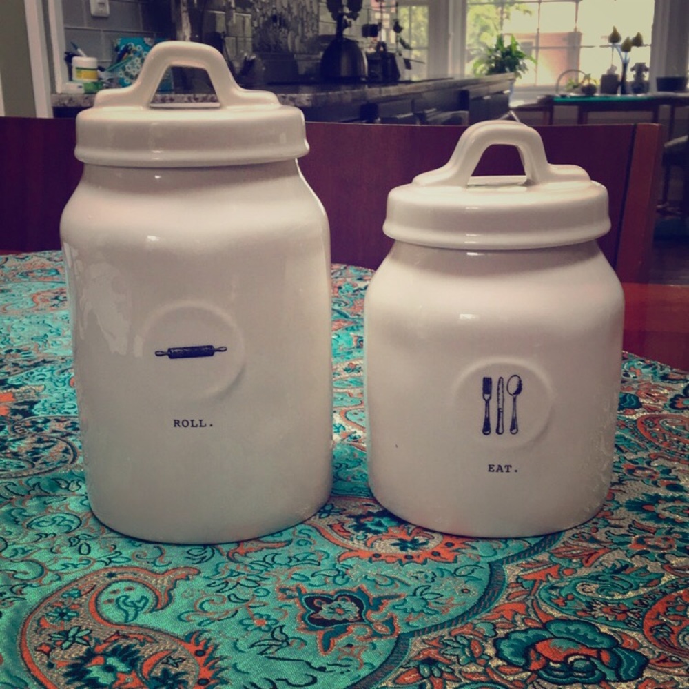 Rae Dunn Canister Set (2 pc)